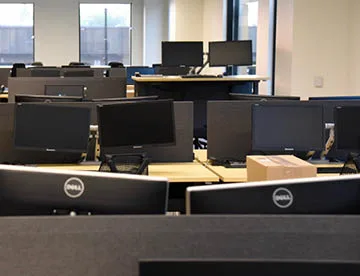 An image depicting an office move utilizing a space management software to assist with the moves, adds, and changes.