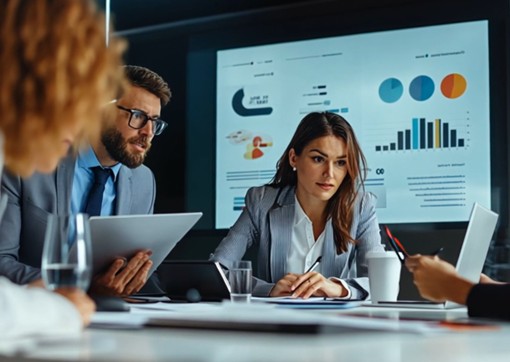 Team of Corporate Real Estate Executives utilize space management software to understand their real estate portfolio data