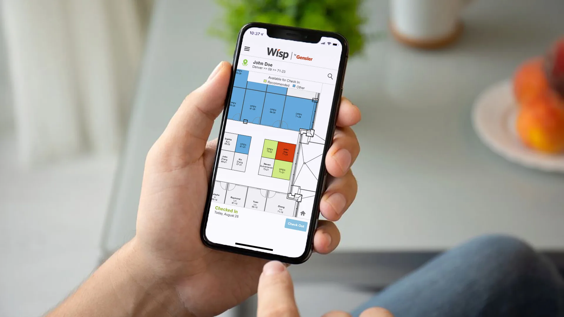 A visual representation of Wayfinding and how it can help employees understand their floorplans.